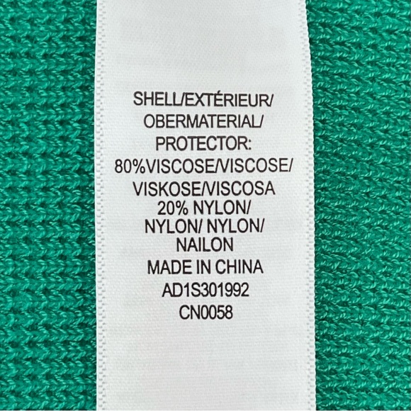 Adrianna Papell Cardigan Sweater Scallop Trims Gold Buttons Faux Front Pockets - Picture 10 of 13